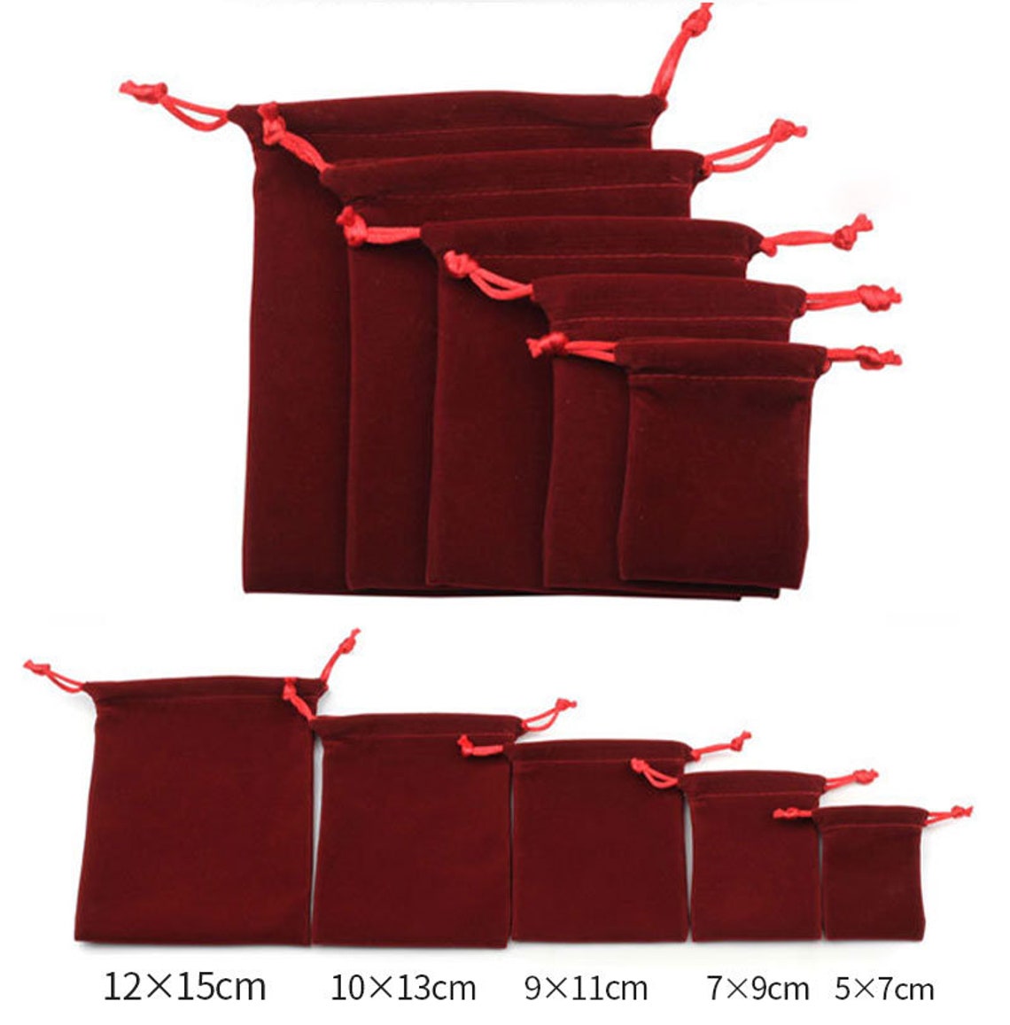 5 PCS Flannel bag Flannel Drawstring Bags Mojo Bags Flannel Etsy