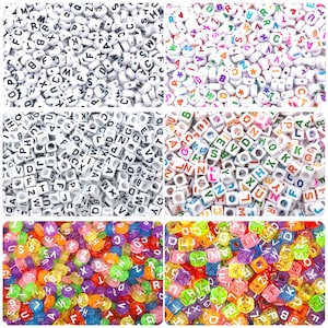 100/200/300 peças contas de letras acrílicas misturadas alfabeto abc contas cor de ouro branco letras ins acrílico plano redondo contas de nome A-Z contas de letras