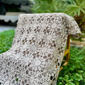 Handmade Rectangular Crochet Table Runner – Vintage Lace Tablecloth, Crochet Tablecloth with Motifs- Rustic Farmhouse Style