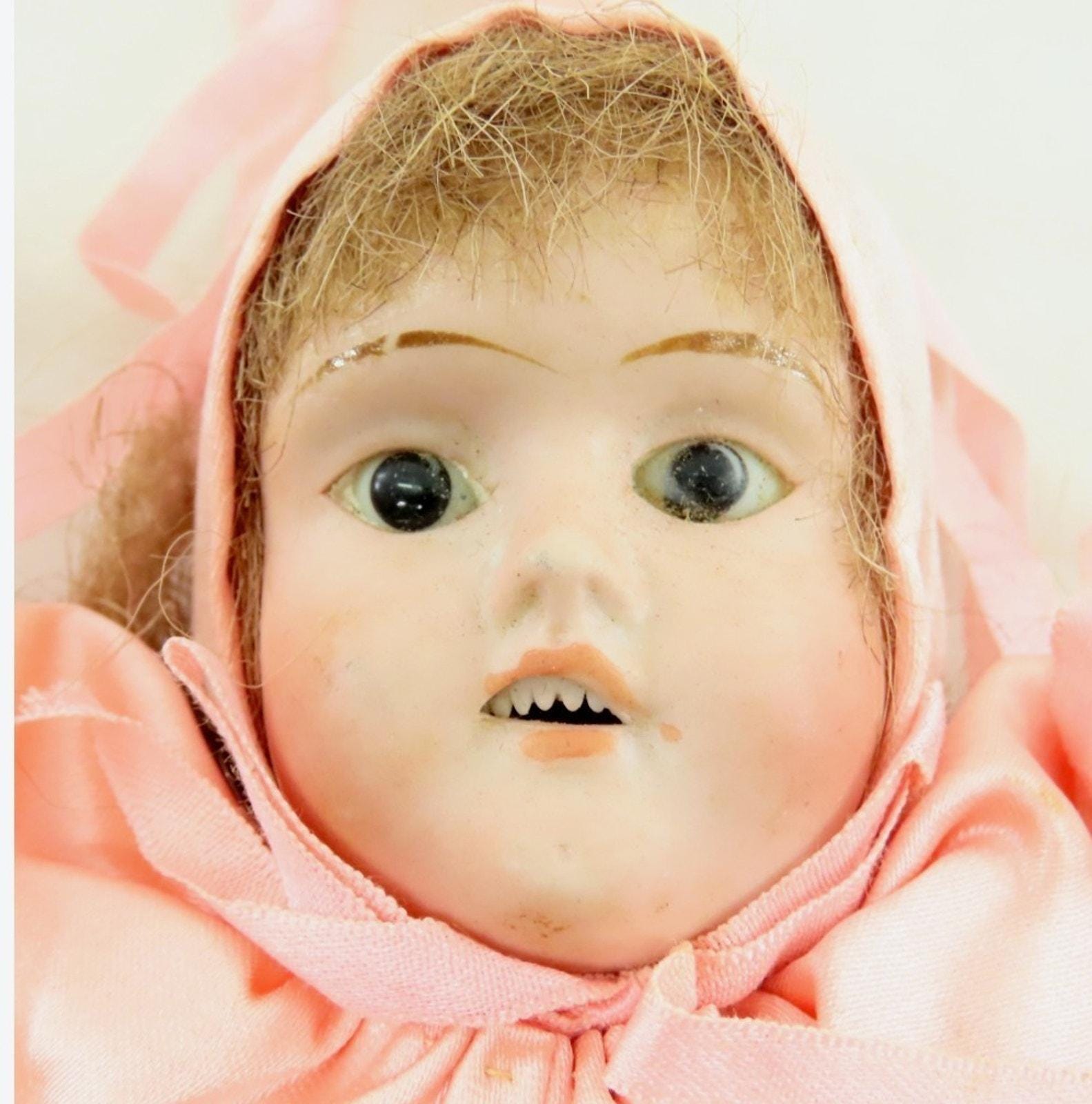 Antique German Googly Eye Bisque Doll Hanging Bunting Crib Toy 11” - Etsy