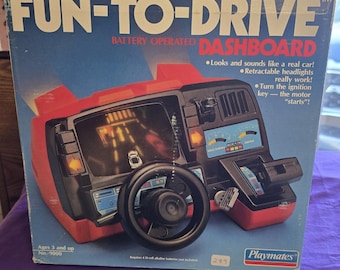 Tablero de instrumentos a pilas "Fun-To-Drive" de Playmates de época