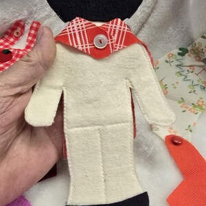 Vintage Handmade Flatsy Patsy Style Cloth Doll & Clothes Lot Retro image 6