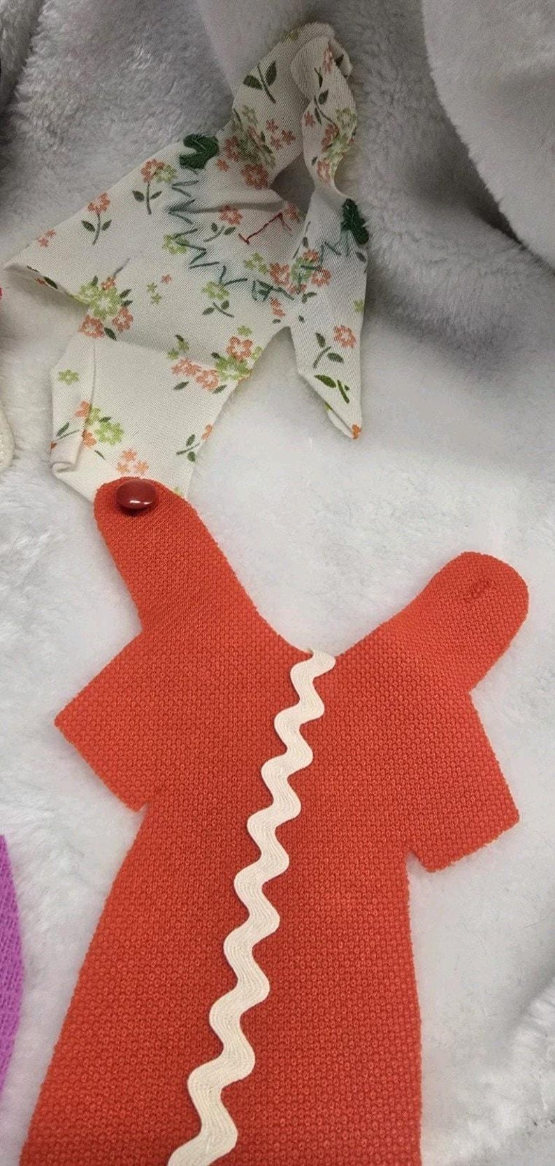 Vintage Handmade Flatsy Patsy Style Cloth Doll & Clothes Lot Retro image 3