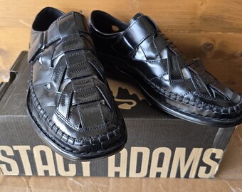 Vintage Cole Haan Country Mens Black Leather Fisherman Sandals Size 11 M Strappy Cole haan mens fisherman - Gem main image 2