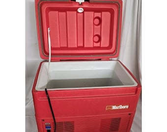 vintage 1995 REFROIDISSEUR thermoélectrique Marlboro Coleman 12 v (prise de voiture) fonctionne