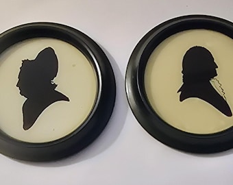 C & A Richards Vintage Silhouetten George Martha Washington Historische Antik