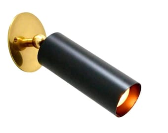Mid-Century Italian Style Brass Wall Sconce - Bedside Lamp