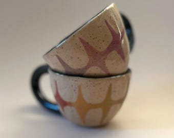 Tazas de cerámica hechas a mano: Diseño pintado a mano