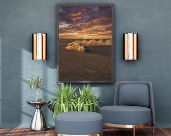 Stampa del paesaggio desertico del Ford F-150 Raptor (download digitale)