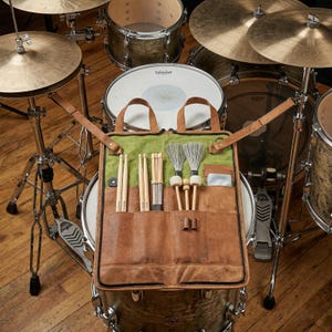 Funda de cuero personalizada para baquetas, regalo personalizado para bateristas, estuche profesional para baquetas, funda de cuero para bateristas, accesorio de percusión.