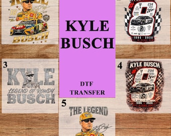 The Legend of Kyle Busch DTF, Rowdy Kyle Busch Ready to Press, NSCR Sublimation Design, Stock Car Racing Decal, Kyle Busch Fan Gift