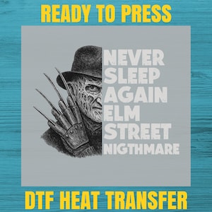 Creepy Retro Horror Movie DTF Transfer for Halloween Shirt, Ready To Press Gothic Style Iron-On, Spooky Apparel For Fans