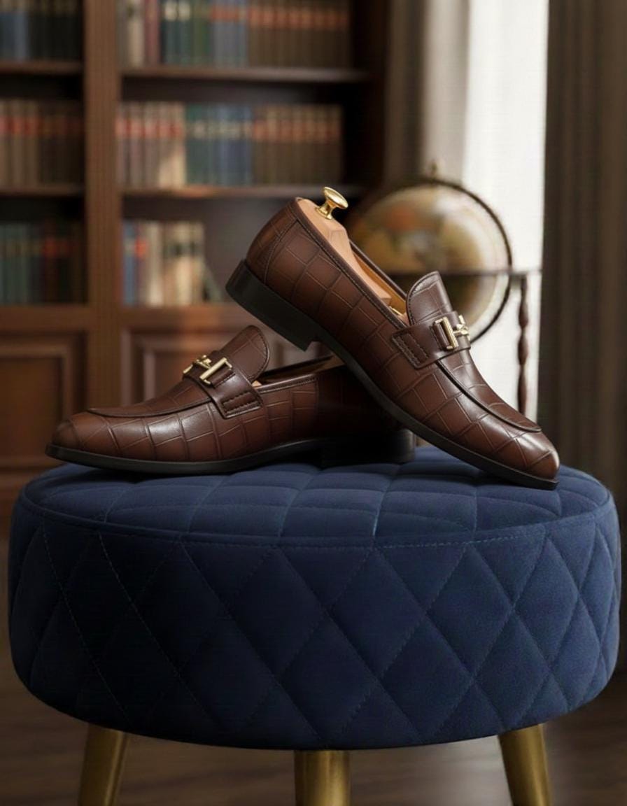 Brown Dress Shoes With Gold Buckles - Etsy