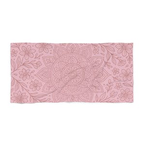 Bohemian Floral Beach Towel, Summer Pool Accessory, Lightweight Travel Towel, Yoga Mat, Perfect Gift for Beach Lovers