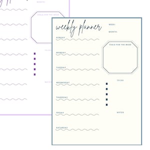 Weekly Planner Customizable PDF | Sunday & Monday Start | 3 Color Schemes | Digital Undated Planner for iPad