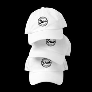 Dad Hat – The Man The Myth The Legend | White DFT Cap Gift for Fathers