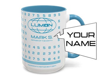 Taza personalizada "Severance", "Refinador del mes de Lumon"