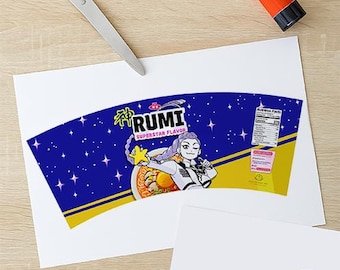 Rumi Cup Noodles Label Printable,kpop Demon Hunters Ramen