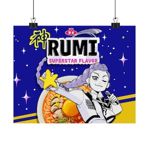 Póster de Rumi Kpop Idol, impresión artística del anime Demon Hunters imagen 1