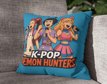 Funda de almohada de cazadores de demonios K-Pop, decoración de habitación de anime