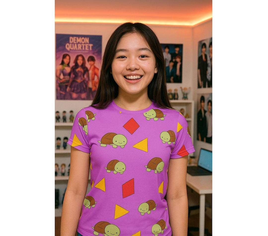 Kpop Demon Hunters Pajama Set, Turtle Pattern Activewear - Etsy