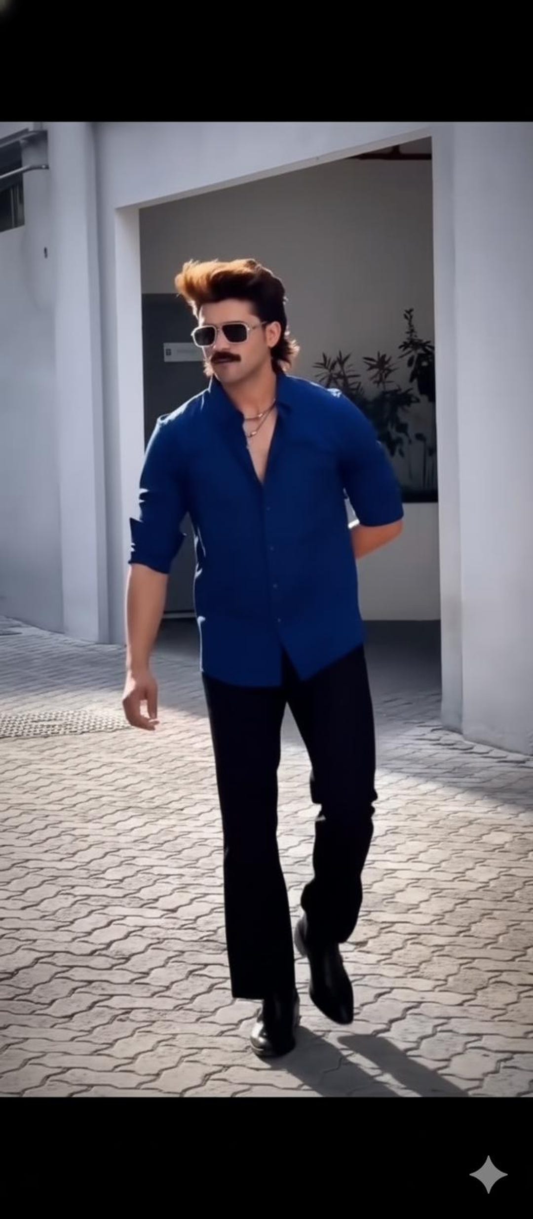 blue dress shirt with pants Mid Blue Dress Shirt with Blue Pants