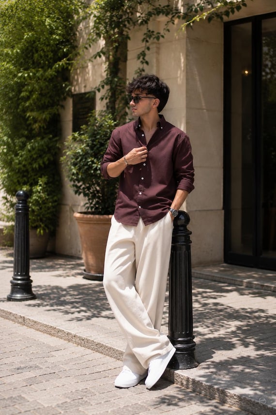 brown dress pants men outfit Pants Outfits Brown