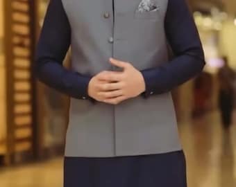 Men's Nehru Jacket | Indian Wedding Waistcoat | Designer Modi Jacket for Men | Traditional Ethnic Wear | Groom Jacket | Formal Party Jacket