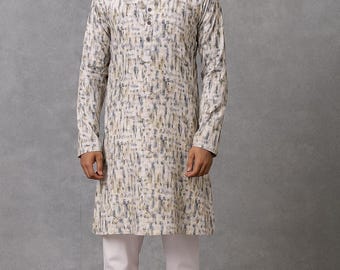 Men's Handcrafted Cotton Kurta Pajama Set - Indian Ethnic Wear