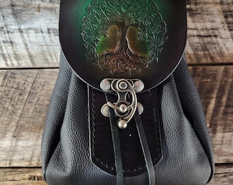 Customizable Medium Sporran Design Leather Belt Bag / Pouch Medieval, Bushcraft, LARP, SCA, Costume, Ren Faire