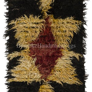 Handmade Shag Pile Rug Made of Mohair Wool. Custom Options Available. RD990