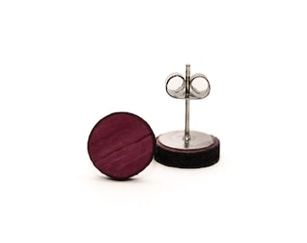 Purpleheart Stud Earrings