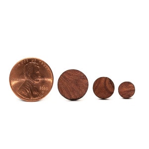 Redwood Stud Earrings, Red Wood Studs, Mens Wood Earrings, Womens Wood Earrings,  Mens Stud Earrings, Womens Stud Earrings