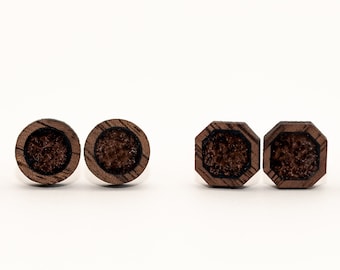 Mahogany Stud Earrings