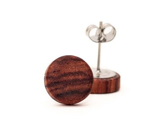 Tulip Wood Stud Earrings