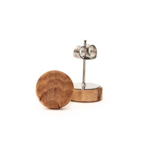 Masur Birch Wood Post Earrings, Wood Stud Earrings, Wooden Studs, Mens Stud Earrings, Womens Stud Earrings, Wood Stud Earrings, Wood Posts