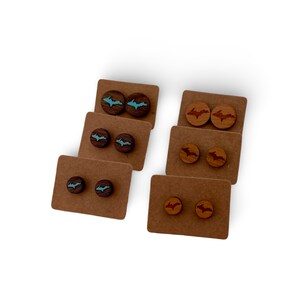 Wooden Stud Earrings, Michigan Upper Peninsula, Wood Stud Earrings, Yooper Earrings, U.P. Wood Earrings, U.P. Earrings, Marquette Michigan image 5