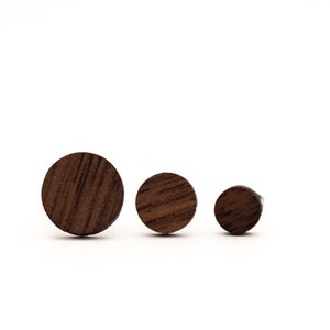Barn Wood Stud Earrings, Dark Wooden Stud Earrings, Womens Wood Studs, Rustic wood earrings, Wooden Post Earrings, Men&#39;s Wood Studs