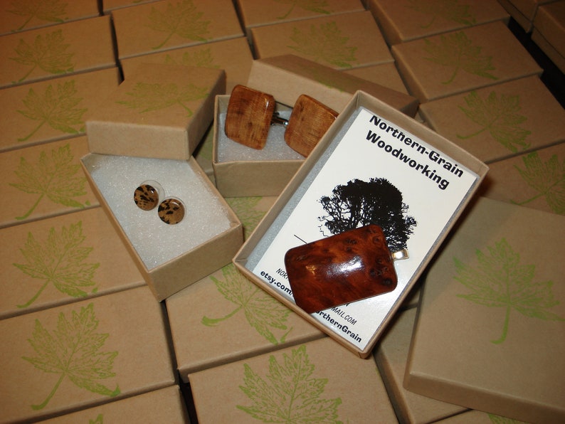 Flame Birch Wood Men/'s Wooden Cuff Links Wedding any Special Occasion anniversary