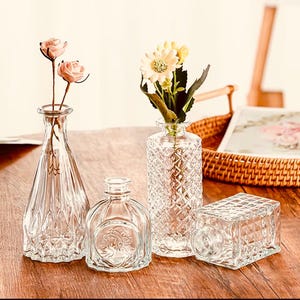 Vintage French Clear Glass Vase