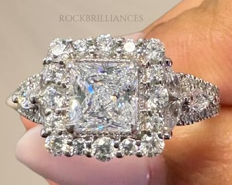 1 Carat IGI Certified D Color VS1 Clarity Princess Cut Lab Created