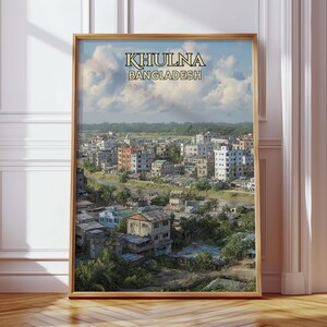 Khulna, Bangladesh Poster in stile vivace, stampa / Alta qualità, consegna gratuita, arte murale per viaggi e vacanze - Regalo preferito per città/paese