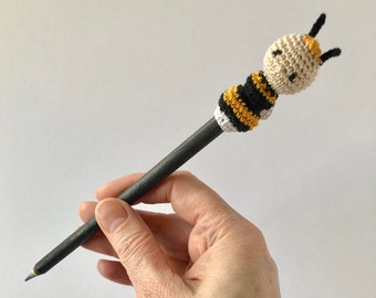 Bumblebee Pencil topper on Rainbow Pencil