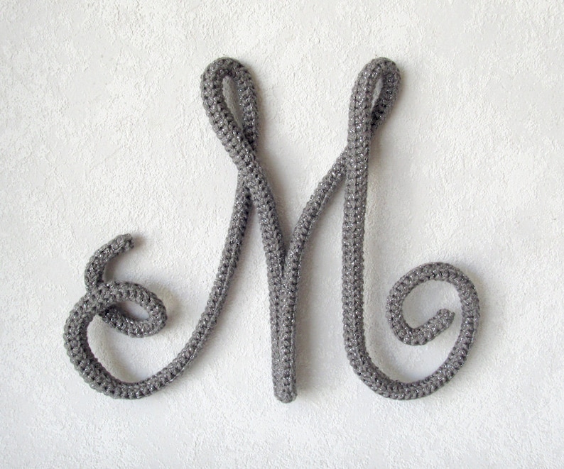 Initial letter with flourish, Wall hanging lettering image 1