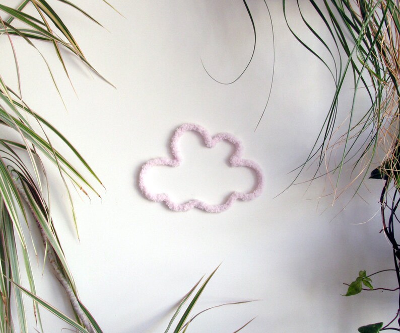 Wall decor light pink fluffy cloud imagem 2