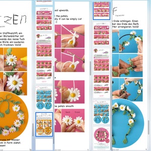 Haakpatroon voor een bloemenkroon, tutorial voor een madeliefjeshoofdband afbeelding 6