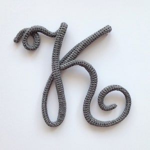 Initial letter with flourish, Wall hanging lettering image 3