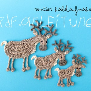 Modèle de crochet de patch de renne caribou de cerf sauvage image 7