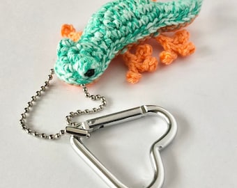 Salamander keychain with carabiner