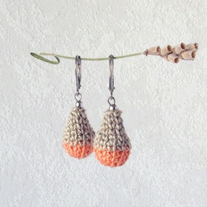 Boucles d'oreilles Blob beige/saumon image 3